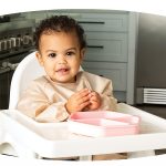 Tiny Twinkle Silicone Suction Baby Plate, Suction Grip Divided Dish for First Foods and Self-Feeding, 6-24 Months, Baby Led Weaning Supplies for Independent Eating (Grey, Plate) - Image 3